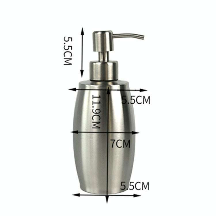 SH158 350ml Stainless Steel Soap Dispenser Oval Hand Sanitizer Bottle