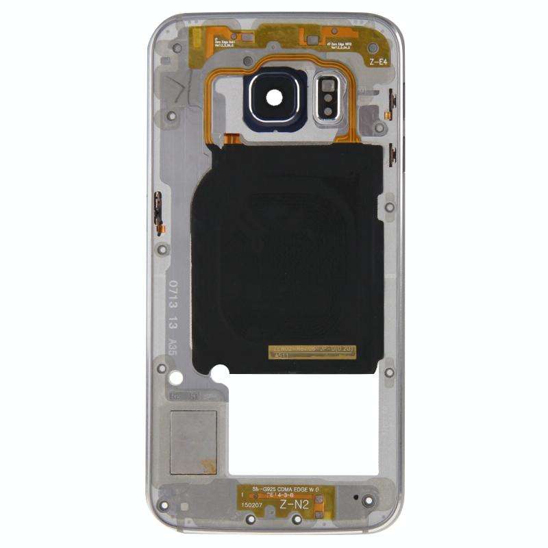 For Galaxy S6 Edge / G925 Back Plate Housing Camera Lens Panel  with Side Keys and Speaker Ringer...