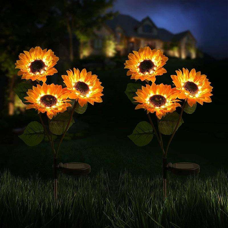 Solar Sunflower Decoration Light LED Garden Lawn Landscape Light, Specification: Single Head