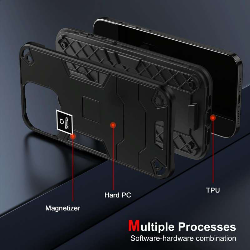 For OPPO A79 5G 2 in 1 Shockproof Phone Case(Black)