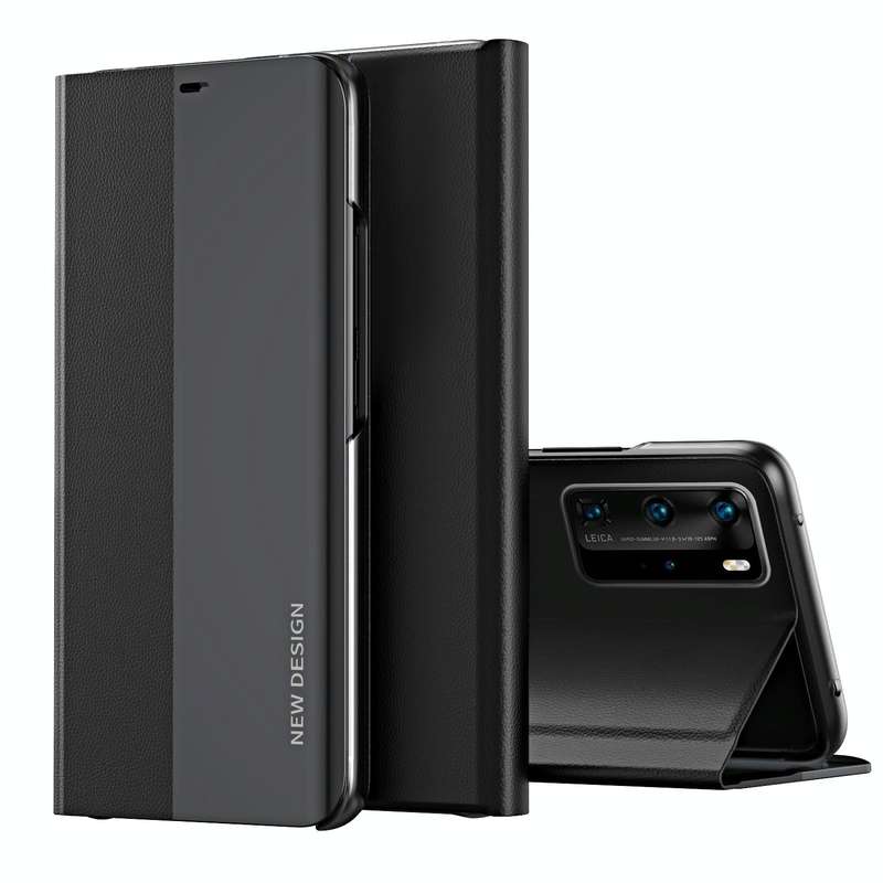 For Huawei P40 Pro Side Electroplated Dormant Ultra-Thin Horizontal Flip Leather Case with Holder...