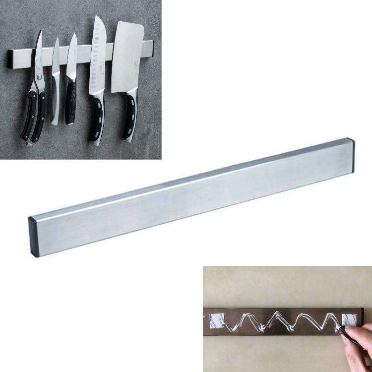 Stainless Steel Knife Holder Kitchen Rack Magnetic Suction Knife Holder, Length:50cm, Style:Free ...