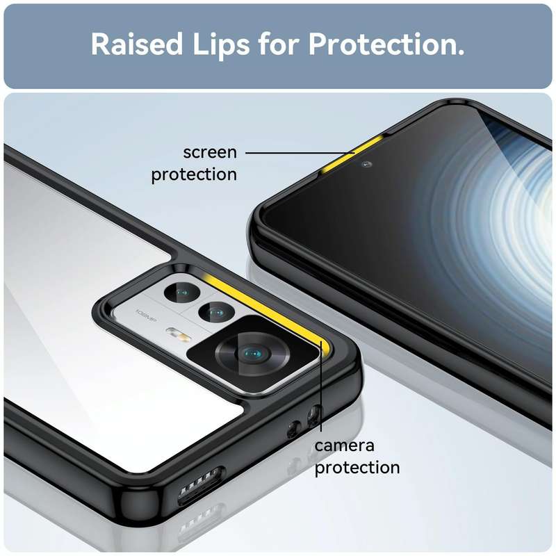 For Xiaomi Redmi K50 Ultra/Xiaomi 12T/Xiaomi 12T Pro Colorful Series Acrylic + TPU Phone Case(Black)
