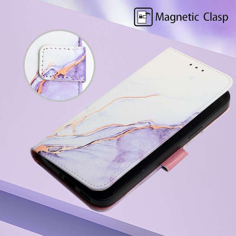 For OPPO Reno8 PT003 Marble Pattern Flip Leather Phone Case(LS006)