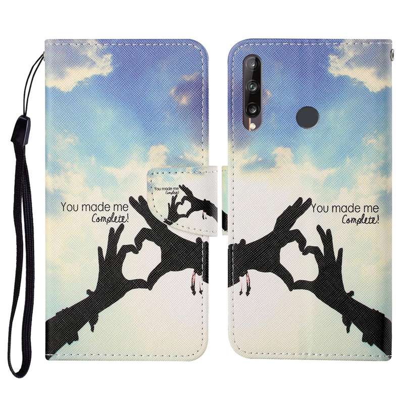 For Huawei P40 lite E Colored Drawing Pattern Horizontal Flip Leather Case with Holder & Card Slo...