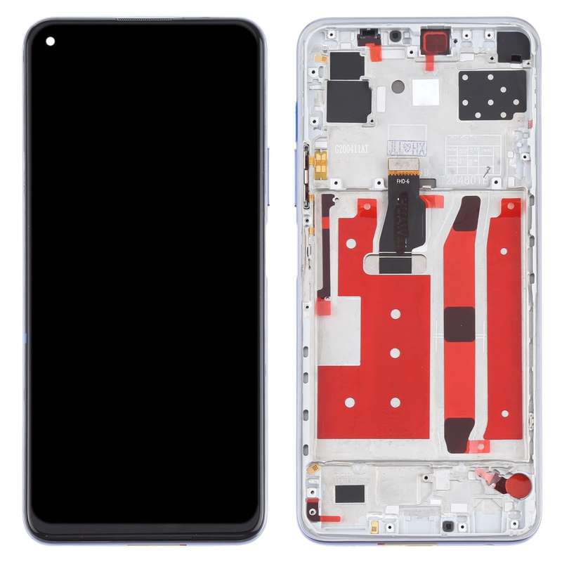Original LCD Screen for Huawei P40 Lite 5G Digitizer Full Assembly With Frame(Purple)