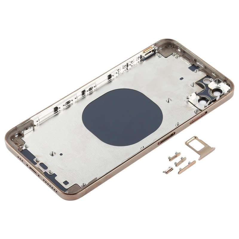 Back Housing Cover with Appearance Imitation of iP12 Pro Max for iPhone XS Max(Gold)