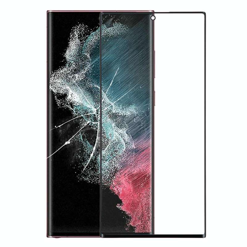 For Samsung Galaxy S22 Ultra SM-S908B Front Screen Outer Glass Lens with OCA Optically Clear Adhe...