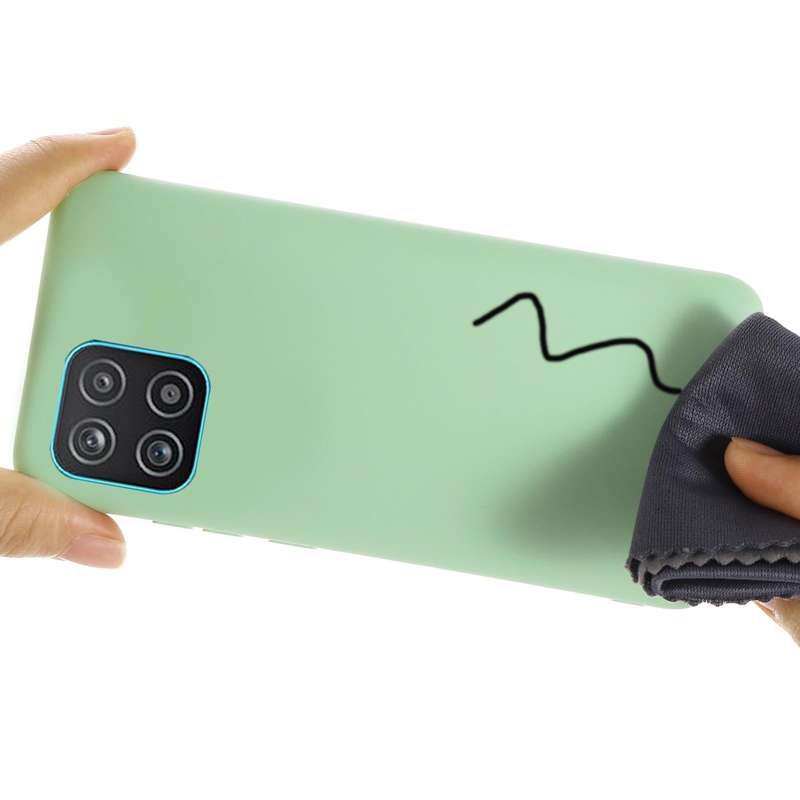 For Samsung Galaxy A03 166.6mm Color Liquid Silicone Phone Case(Green)