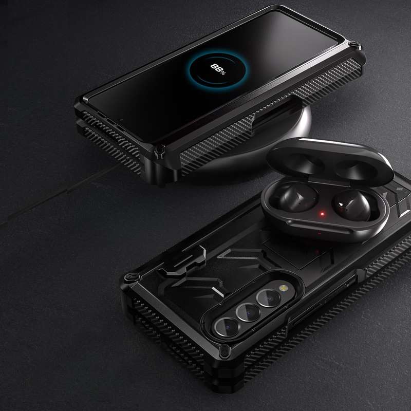 For Samsung Galaxy Z Fold3 5G Armored All-inclusive Shockproof Folding Phone Case(Black)