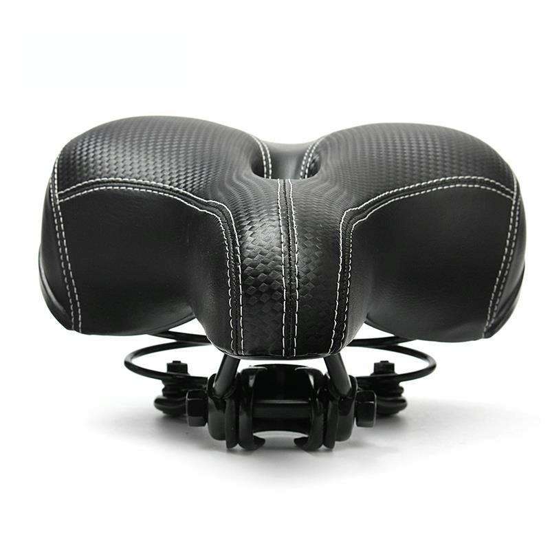 Mountain Bike Seat Comfortable Bike Seat Thick Soft Elastic Sponge(Black)