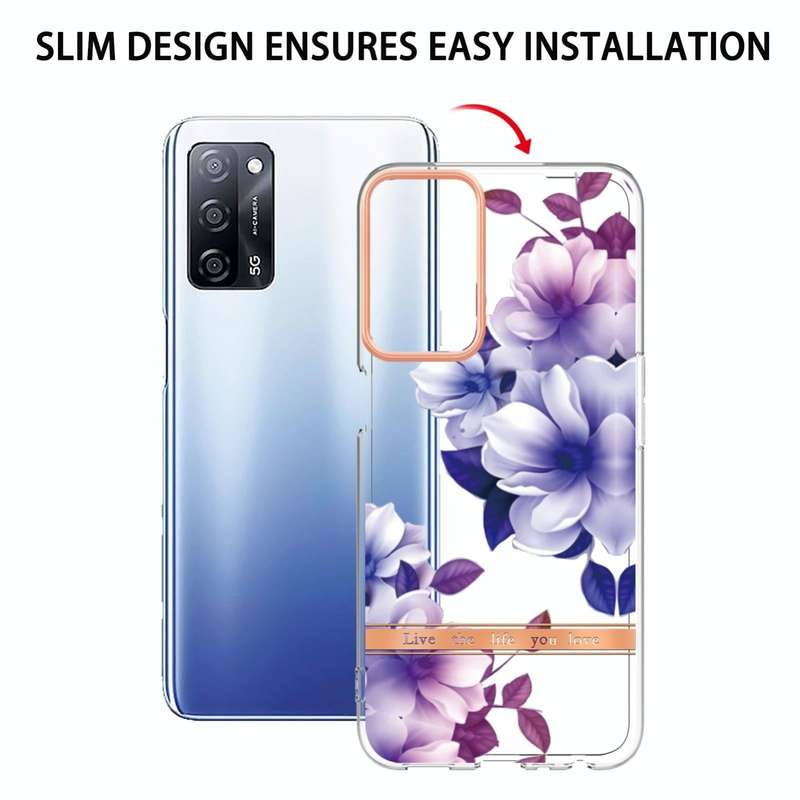 For OPPO A55 5G / A53S 5G / A54 4G / A16 / A54S 4G Flowers and Plants Series IMD TPU Phone Case(P...