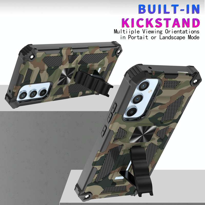 For Samsung Galaxy A54 5G Camouflage Armor Shockproof TPU + PC Magnetic Protective Phone Case wit...