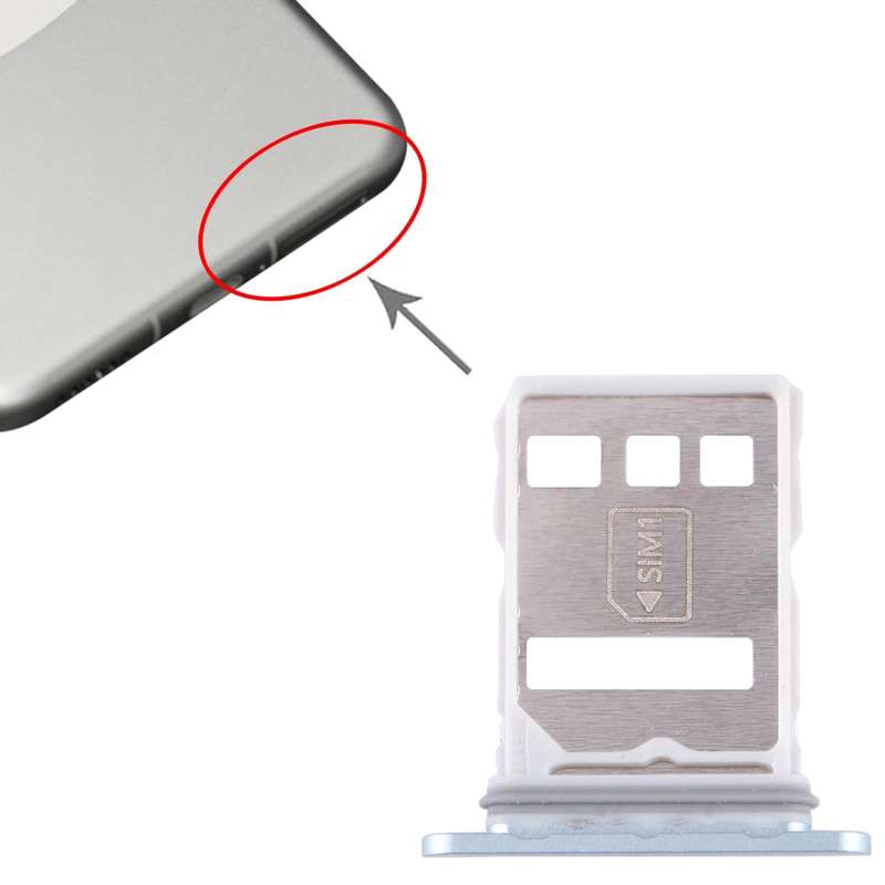 For Huawei Mate 60 Pro SIM + NM Card Tray (Silver)