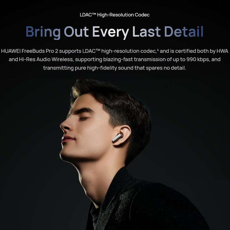 Original HUAWEI FreeBuds Pro 2 Wireless Bluetooth Headphones Active Noise Cancelling In-Ear Music...