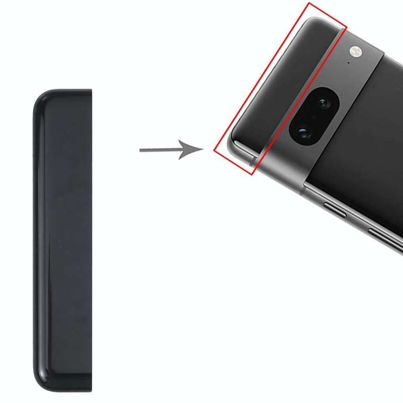 Original Front Upper Top Back Cover for Google Pixel 7 (Black)
