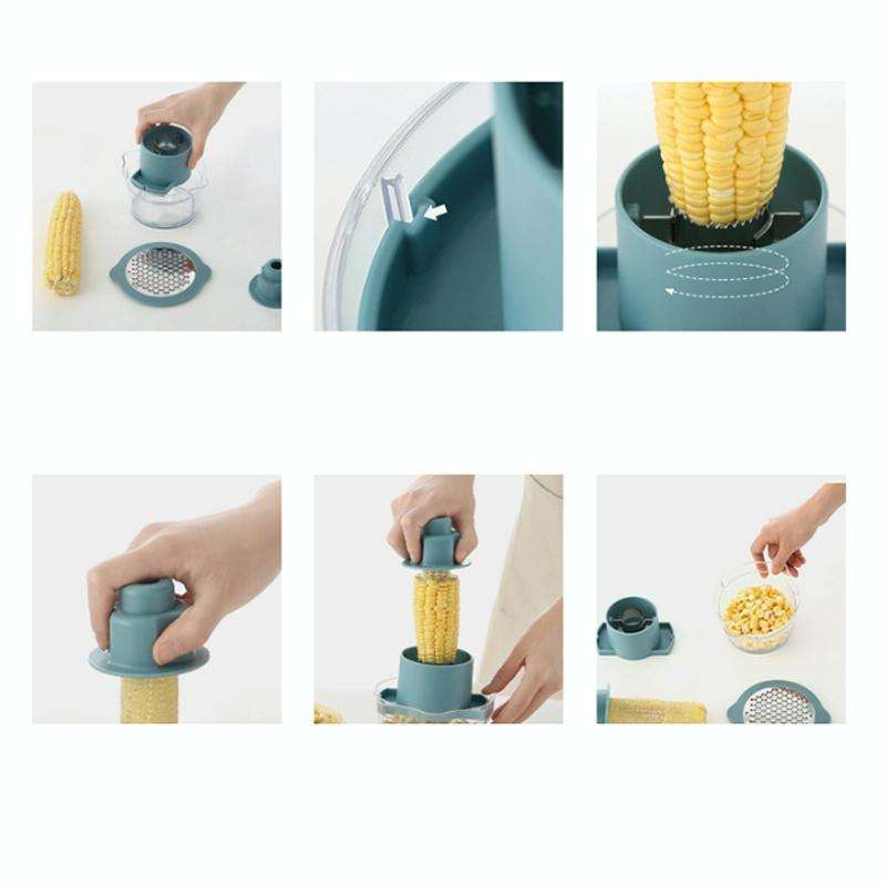 Household Multifunctional Corn Grain Peeler Mud Grinder(Blue)