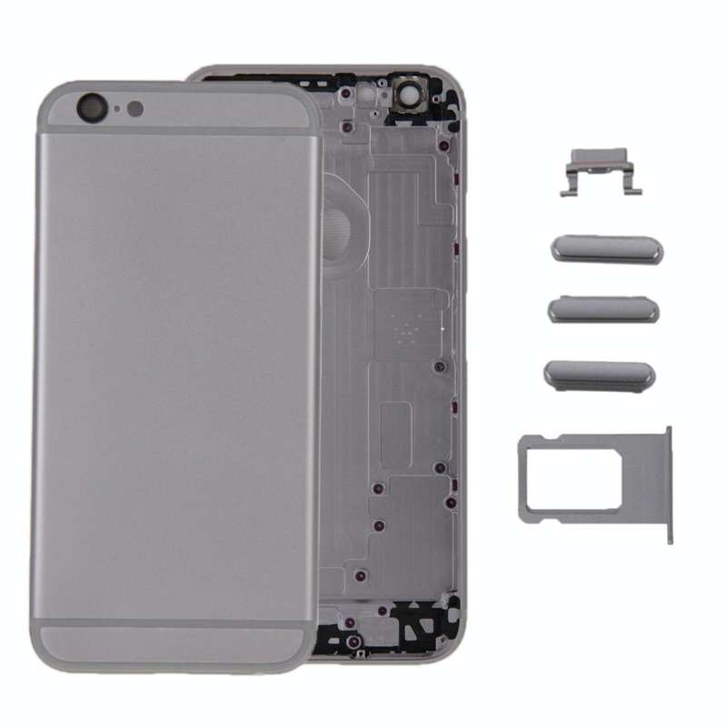 6 in 1 for iPhone 6 Plus (Back Cover + Card Tray + Volume Control Key + Power Button + Mute Switc...