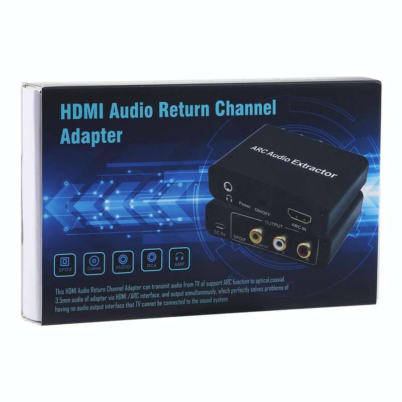 192KHz ARC Audio Extractor HDMI ARC to SPDIF + Coaxial + L/R Converter Audio Return Channel Adapter