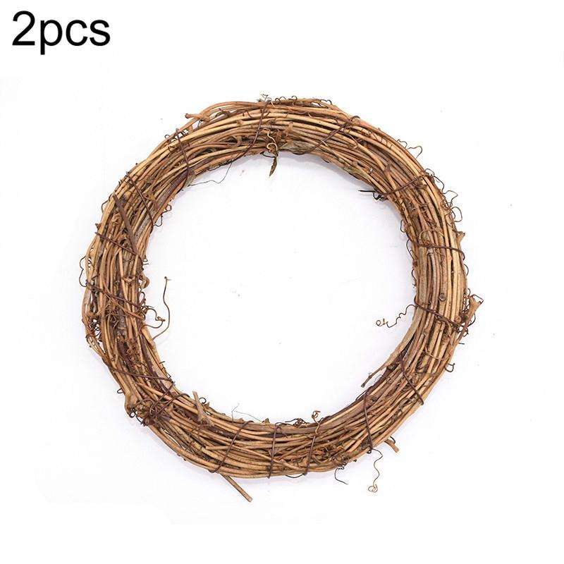 2 PCS Tree Vine Christmas Wreath DIY Rattan Garden Decoration Rattan Window Decoration, Size:15CM
