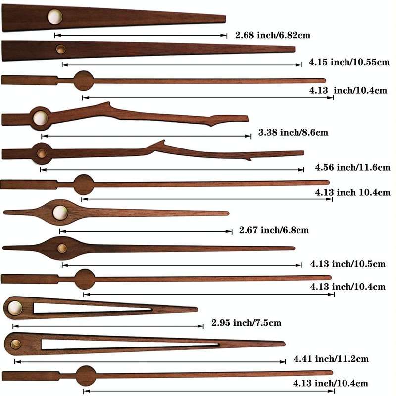 Quartz Clock Dial Repair Kit DIY Wall Clock Parts,Spec: Movement+S04 Wooden Needle