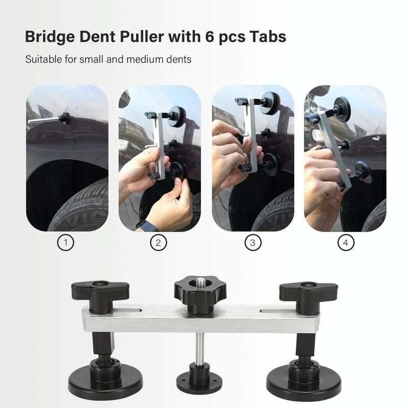 D3 94 in 1 Car Paintless Dent Dings Repair Lifter Tools Kit, Plug Type:UK Plug