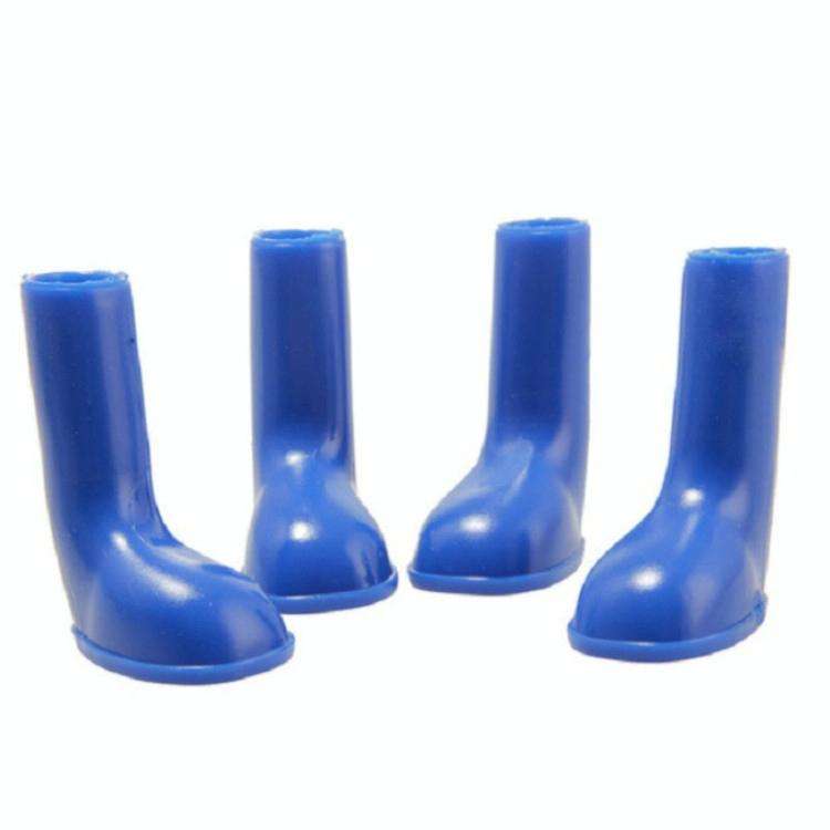 4 PCS/Set Pet Rain Boots Waterproof Non-slip Dog Shoes, Size:M(Blue)