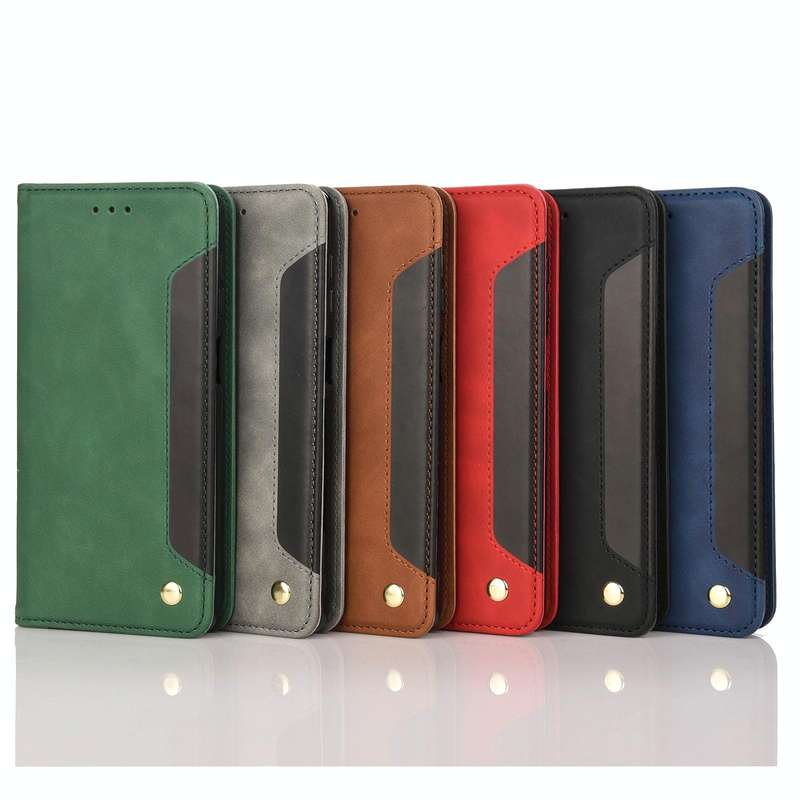 For Samsung Galaxy A04 Skin Feel Splicing Leather Phone Case(Blue)