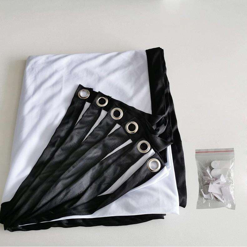 Simple Folding Thin Polyester Projector Film Curtain, Size:84 inch (4:3) Projection Area: 172x125cm