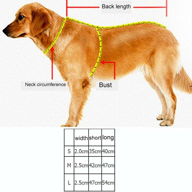 Pet Dogs Polyester Reflective Breathable Pets Collar Traction Lead Leash, Size: M, 2.5*42*47cm (B...