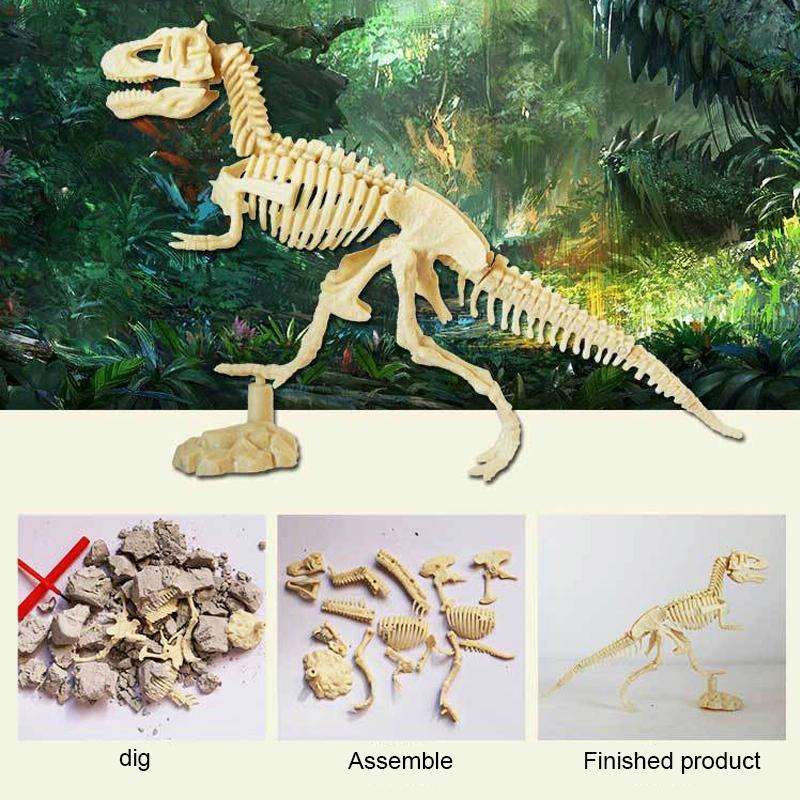 Assembled Tyrannosaurus Skeleton Archaeological Excavation Toys Simulation Fossil Model Manual Toys