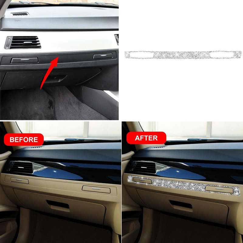 For BMW 3 Series E90 / E92 / E93 2005-2012 Car Passenger Side Center Control Diamond Decorative S...