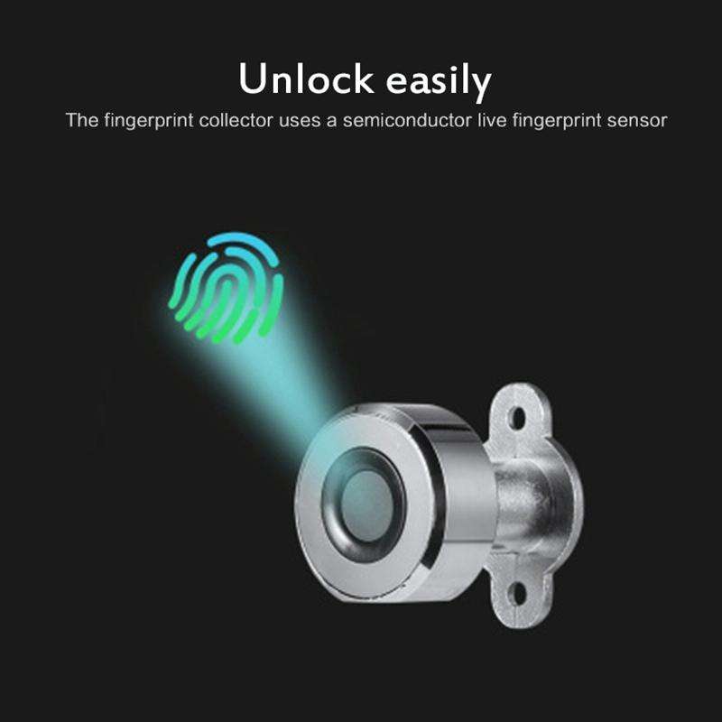 T23F Micro USB Charging Zinc Alloy Smart Triple Linkage Open Fingerprint Drawer Lock File Cabinet...