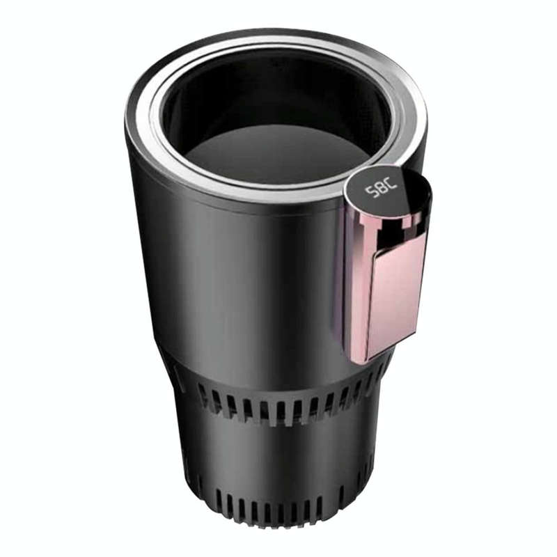 2-in-1 Smart Car Cup Cooler Outdoor Travel Heater Portable Auto Mini Refrigerator 12V Cooling Hea...