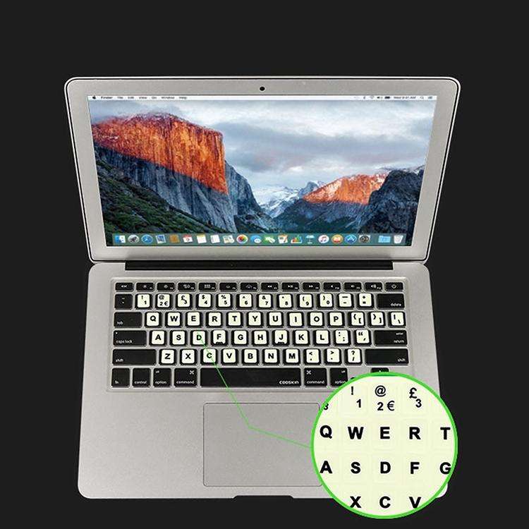 3 PCS Luminous Keyboard Stickers Notebook Desktop Computer Keyboard Stickers(German)
