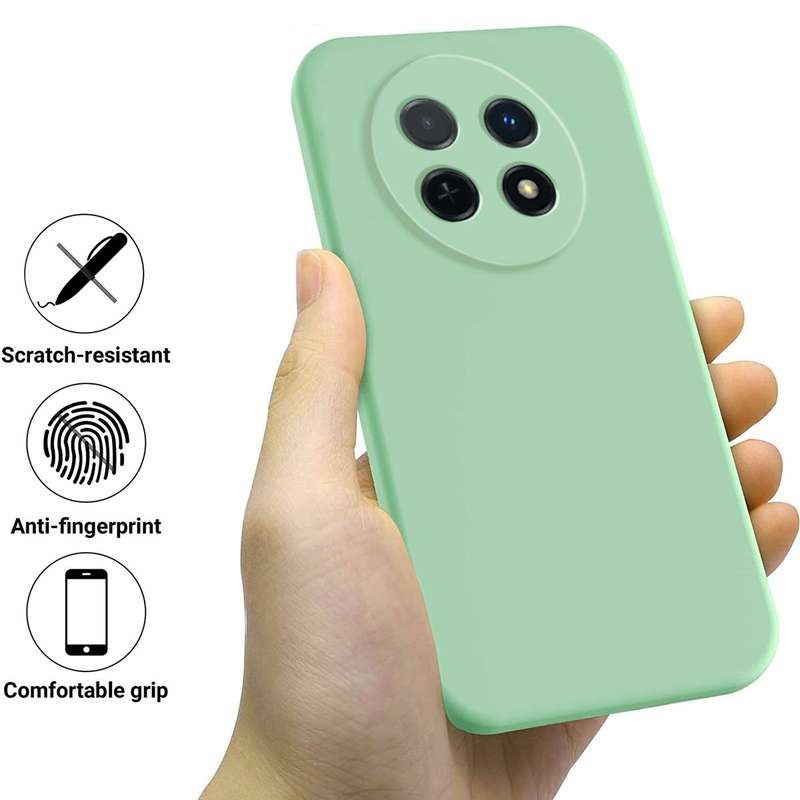 For Huawei Nova Y91 4G Solid Color Liquid Silicone Dropproof Full Coverage Protective Case(Green)