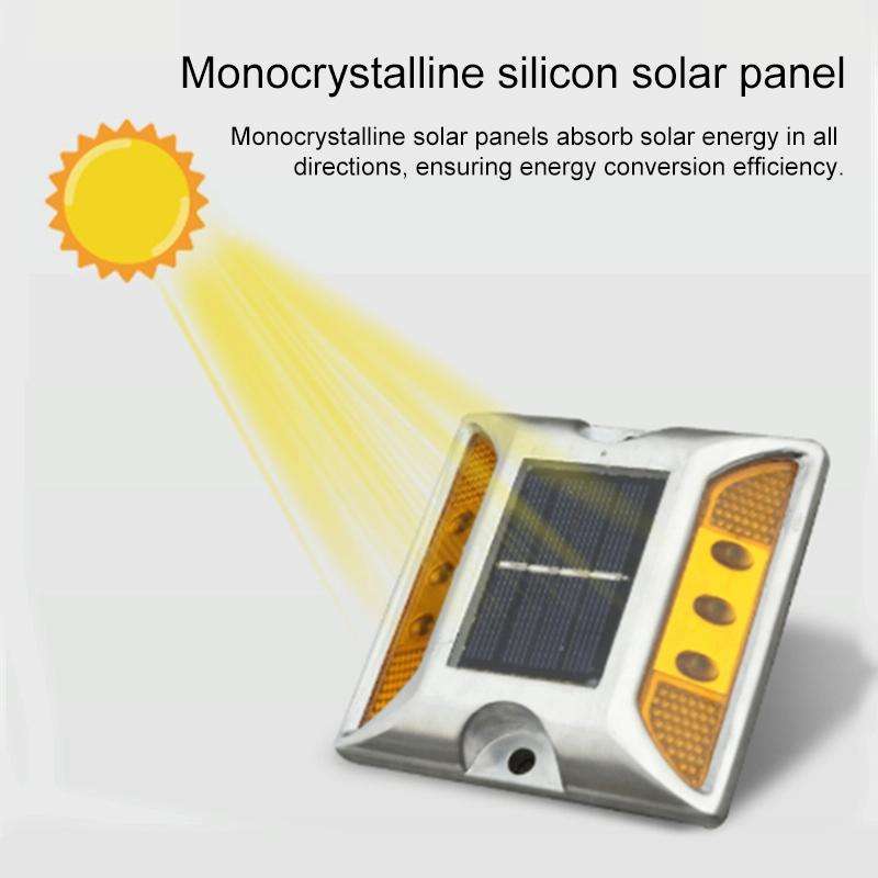Solar Square Road Stud Light Car Guidance Light Road Deceleration Light, Constantly Bright Versio...