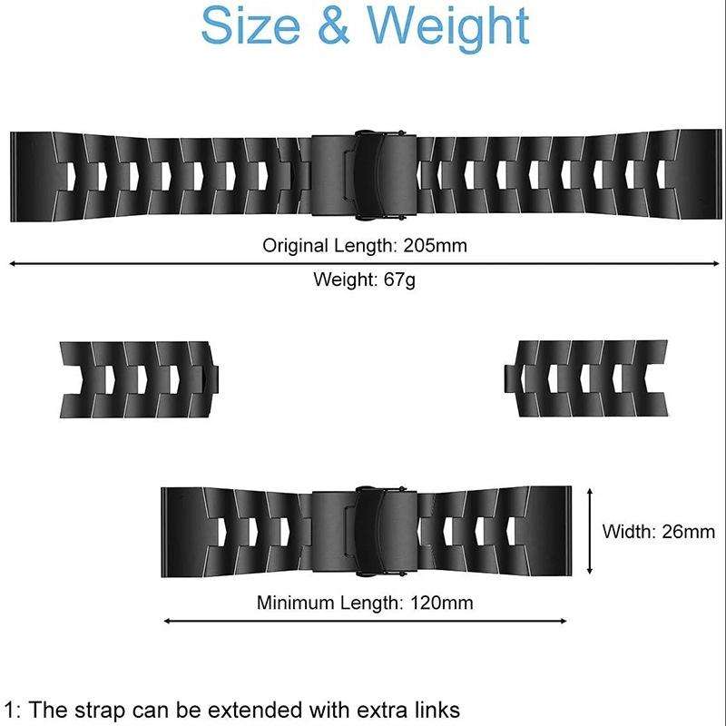 For Garmin Fenix 6X 26mm Titanium Alloy Quick Release Watch Band(Black)