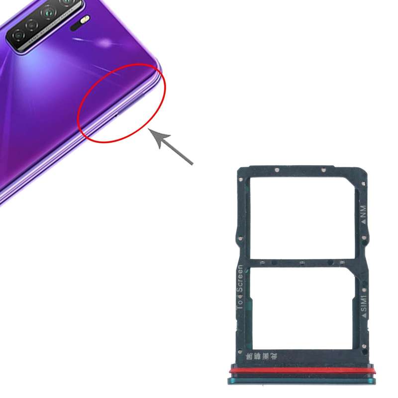 SIM Card Tray + NM Card Tray for Huawei nova 7 SE 5G Youth (Green)