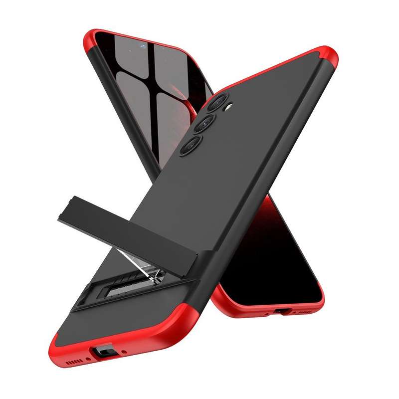 For Samsung Galaxy A34 5G GKK Three Stage Splicing Full Coverage PC Phone Case(Black Red)