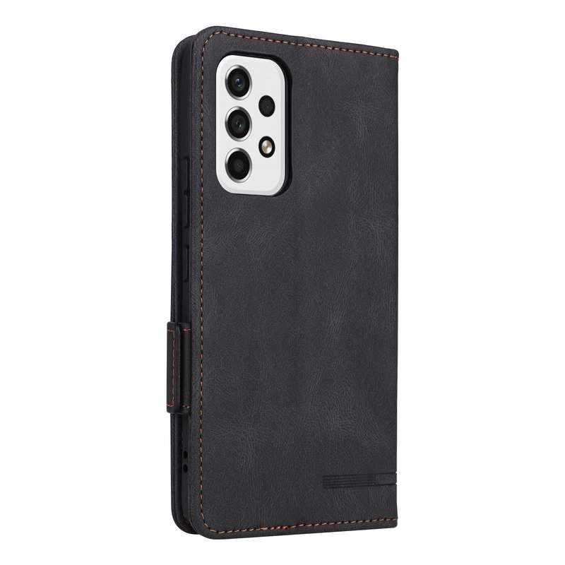 For Samsung Galaxy A53 5G Magnetic Clasp Flip Leather Phone Case(Black)