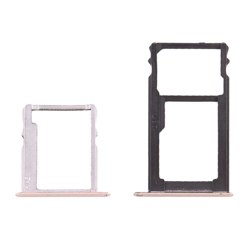 For Huawei Honor 5X / GR5 Micro SIM Card Tray + Nano SIM & Micro SD Card Tray(Gold)