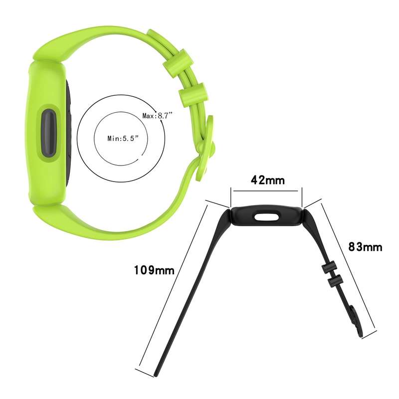 For Fitbit Inspire 2 Silicone Watch Band(Black)