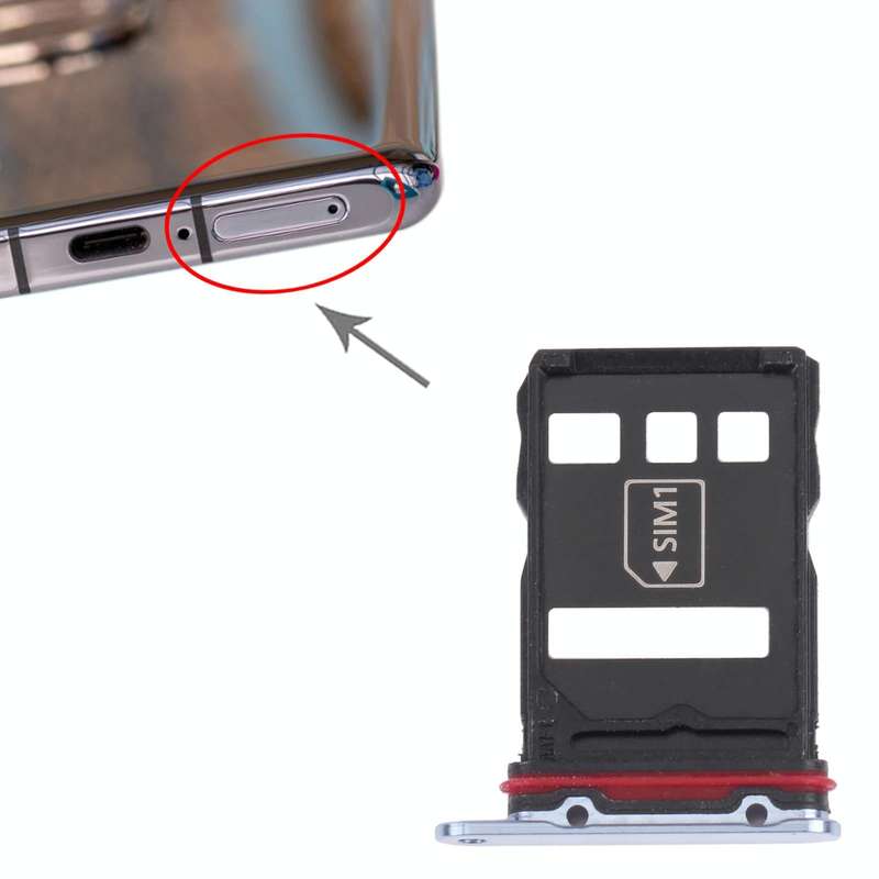 SIM Card Tray + NM Card Tray for Huawei P50 Pro (Blue)