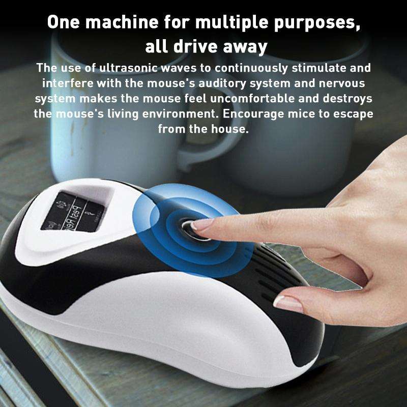 Ultrasonic Mouse Repeller Energy-Saving Silent Insect Repeller, Plug Type:US Plug(Blue Black)