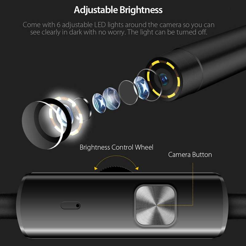 Ulefone Endoscope E1 IP67 Waterproof 3 in 1 Endoscope for Ulefone Power Armor 21 / 19 / 18T / 16 ...