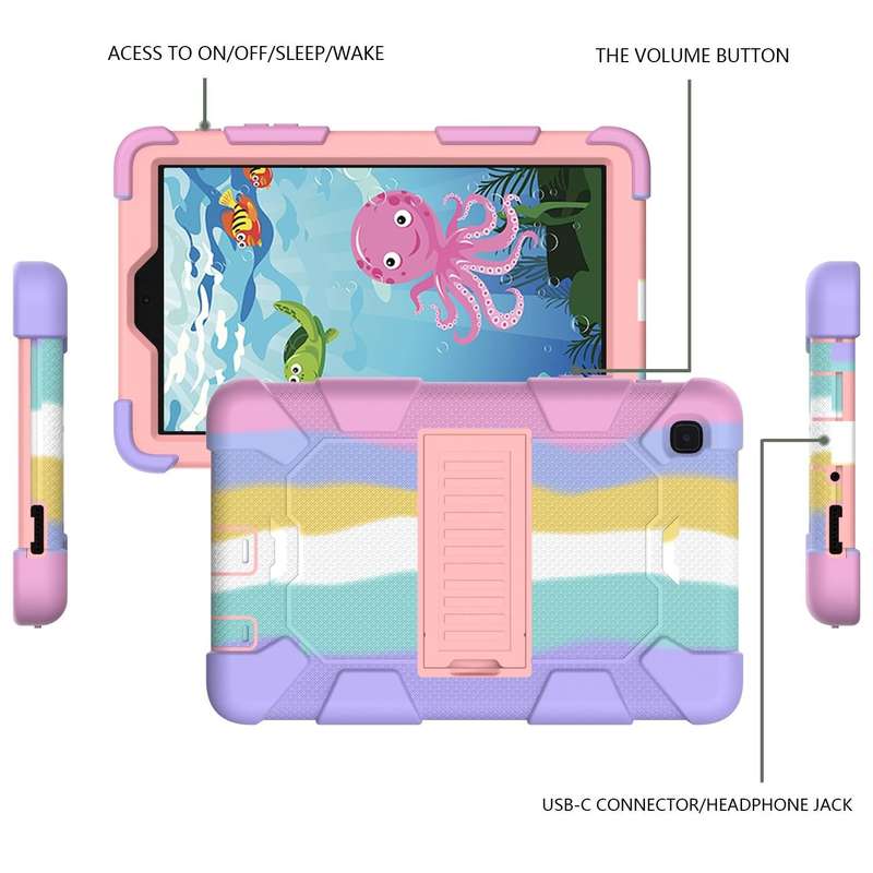 For Samsung Galaxy Tab A7 Lite T220 / T225 Two-Color Robot Shockproof Silicone + PC Protective Ca...