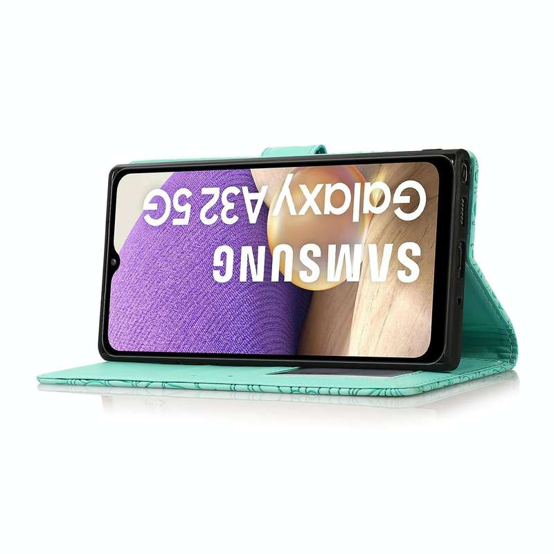 For Samsung Galaxy A32 5G Skin Feel Embossed Sunflower Horizontal Flip Leather Case with Holder &...