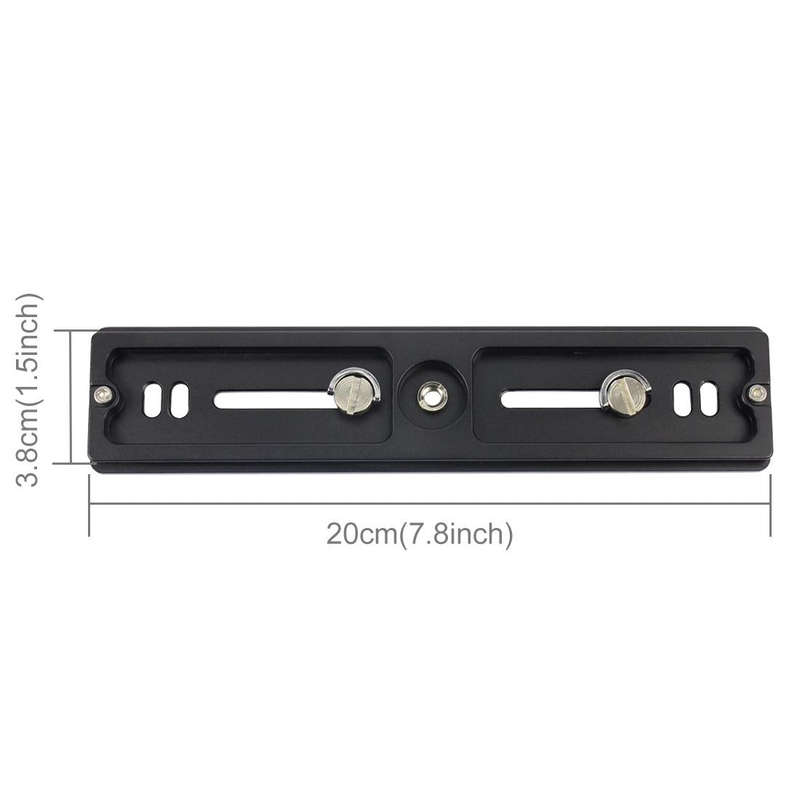 PULUZ 200mm Length PU-200 Aluminum-magnesium Alloy Quick Release Plate QR Clamp for Benro B3 / J2...