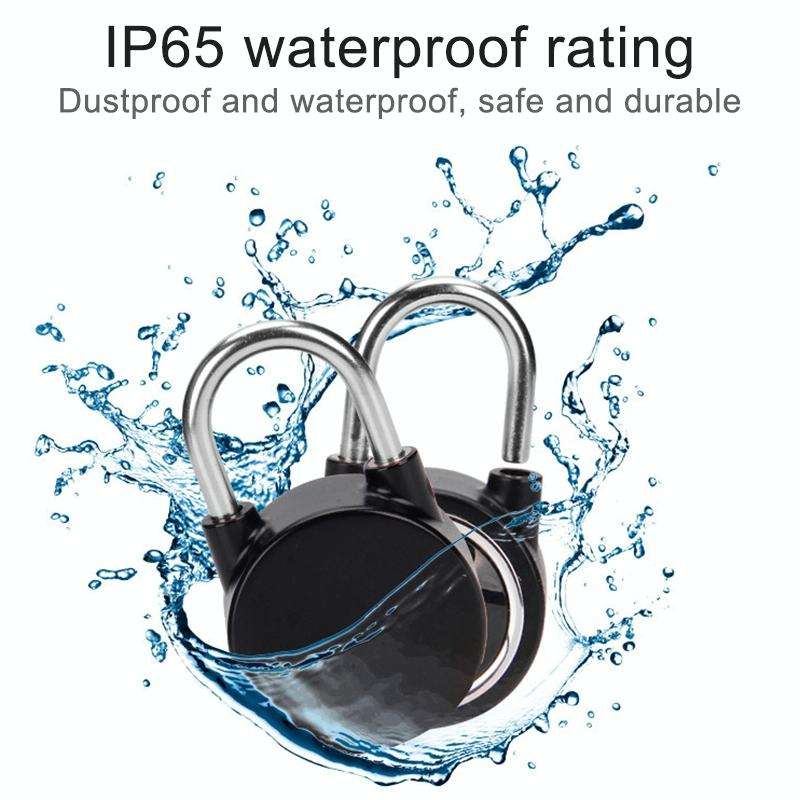 Waterproof Intelligent Bluetooth Fingerprint Padlock Remote Unlocking for iOS / Android(Blue)
